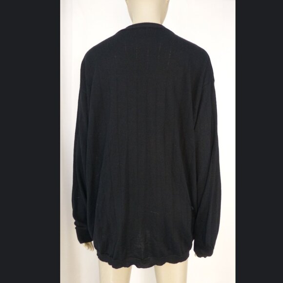 Unbranded Black Wool Blend Long Sleeve Sweater - Picture 3 of 10